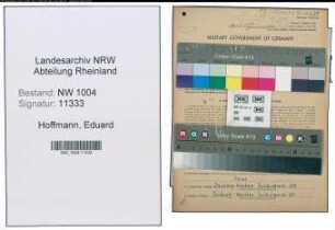 Entnazifizierung Eduard Hoffmann , geb. 05.03.1900 (Lokheizer)
