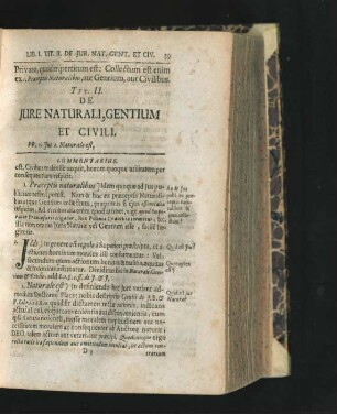 Tit. II. De Iure Naturali, Gentium Et Civili.