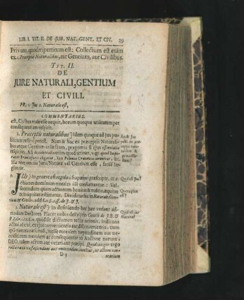 Tit. II. De Iure Naturali, Gentium Et Civili.