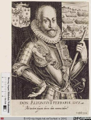 Bildnis Alfonso II. (d'Este), Herzog von Ferrara, Modena u. Reggio (reg. 1559-97)