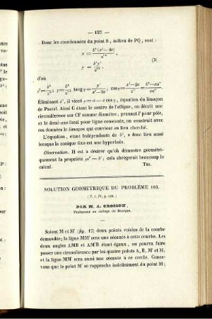 Solution géométrique du probléme 103.
