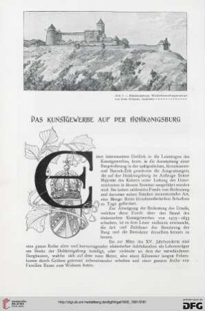 Das Kunstgewerbe auf der Hohkönigsburg