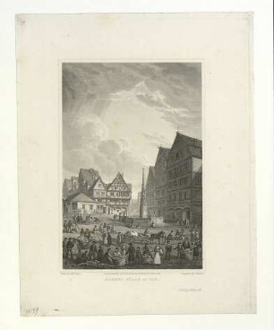 Marktplatz. Südostseite. 1820.