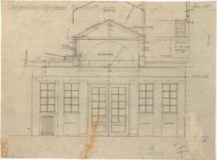 Fischer, Theodor; München - Westend, Bergmannstr.; Ledigenheim - Tagesraum (Querschnitt)