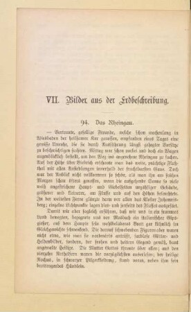 VII. Bilder aus der Erdbeschreibung