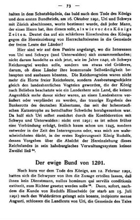 Der ewige Bund von 1291.