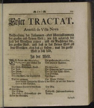 Erster Tractat. Arnoldi de Villa Nova