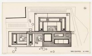 Chemische Institute der Universität Köln: Grundriss EG, 1:500