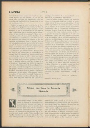 Como escriben la historia literaria