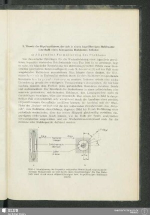3. Theorie des Dipoloszillators, der sich in einem kugelförmigen Hohlraume innerhalb eines homogenen Halbleiters befindet