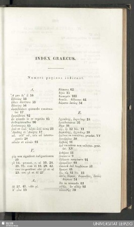 Index graecus
