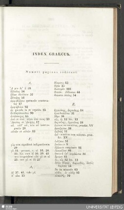 Index graecus