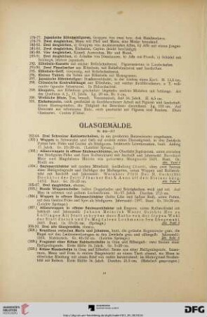 Glasgemälde (Nr. 302-317)