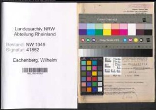 Entnazifizierung Wilhelm Eschenberg , geb. 20.02.1902 (Inspektor)