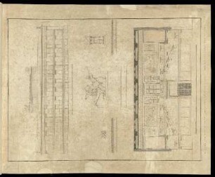 Abbildung 11. Façade der Hinterfronte des Neuen Museums, Ansicht der Haupttreppe und Details.