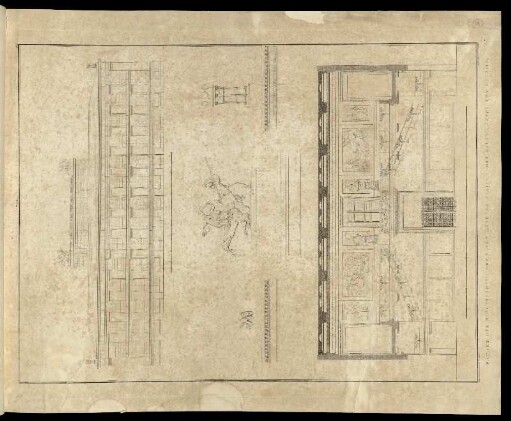 Abbildung 11. Façade der Hinterfronte des Neuen Museums, Ansicht der Haupttreppe und Details.