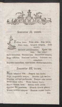 Sententiae II. Vocum - Sententiae plurium, quam X. vocum.