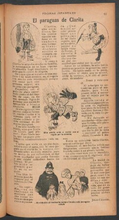 El paraguas de Clarita : Páginas infantiles