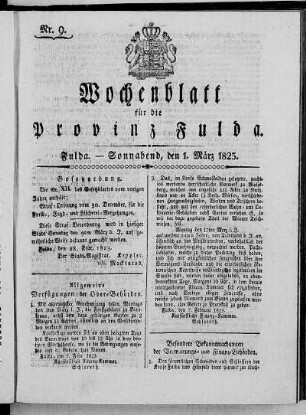 Nr. 9, Ausgabe vom 1. März 1823