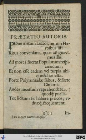 Praefatio Autoris.