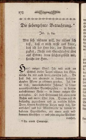 Die siebenzehnte Betrachtung