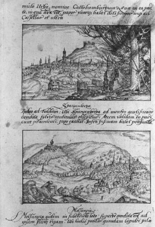 Stadtansicht Homberg an der Efze aus: Wilhelm Dilich, Synopsis Descr. totius Hassiae, 1591, Seite 45