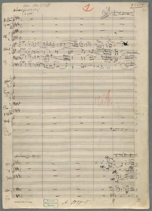 Symphonies, orch, op. 36a, cis-Moll - BSB Mus.ms. 8590 : [without title]