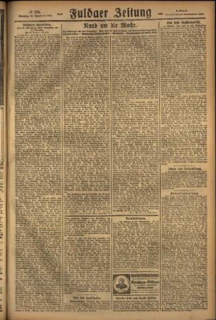 Zweite Ausgabe vom Sonntag, den 22. November 1925.