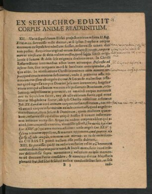 Ex Sepulchro Eduxit Corpus Animae Readunitum.