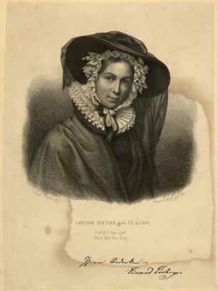 Henry, Louise (Vorlage): Porträt Louise Henry, geb. Claude