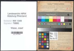 Entnazifizierung Josef Wiese , geb. 15.04.1899 (Angestellter)