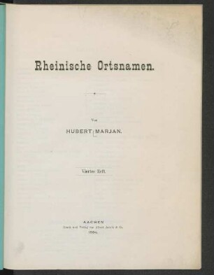 Rheinische Ortsnamen
