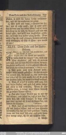 XLVI. Vom Tode und der Auferstehung.