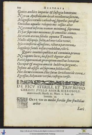 De ficu sterili, et triumpho christi