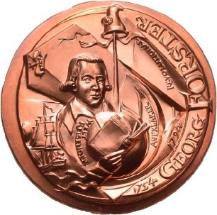 Medaille von Victor Huster auf Georg Forster