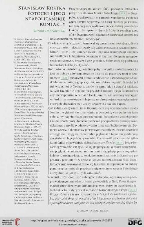 19: Stanisław Kostka Potocki i jego neapolitańskie kontakty