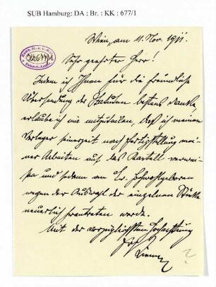 Brief an Richard Dehmel
