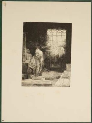 Nachdruck von Rembrandts "Der Alchimist"