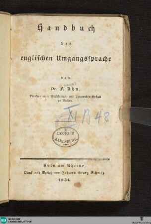 Handbuch der englischen Umgangssprache