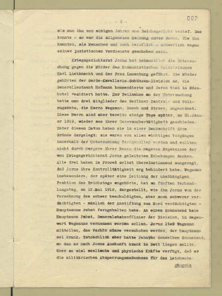 Urteil des Landgerichts II, Berlin, in der Strafsache gegen den Redakteur Joseph Bornstein wegen übler Nachrede in Tateinheit mit Beleidigung des Kriegsgerichtsrates Jorns vor dem Gericht der Garde-Kavallerie-Schützen-Division