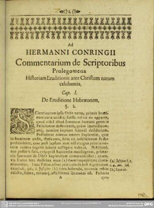 Prolegomena Historiam Eruditionis ante Christum natum exhibentia