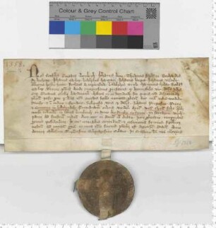 Die zwölf Ratsmannen bekunden den Verkauf eines Chors Salz in Barninge [Sülzhaus] inferior an Propst Johann, Prior und Konvent in Heiligenthal. [lat]