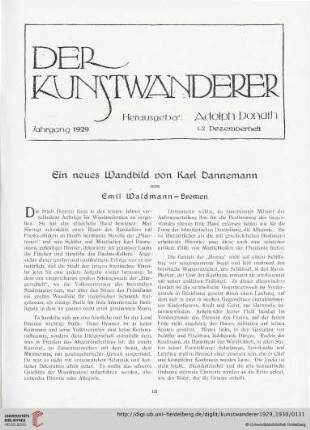 11/12: Ein neues Wandbild von Karl Dannemann