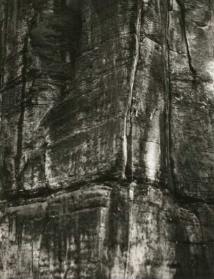 Sächsische Schweiz. Schrammsteine, Falkenstein. Seilschaft an der Westkante