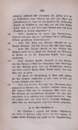 §. 21. Abt Christian I.
