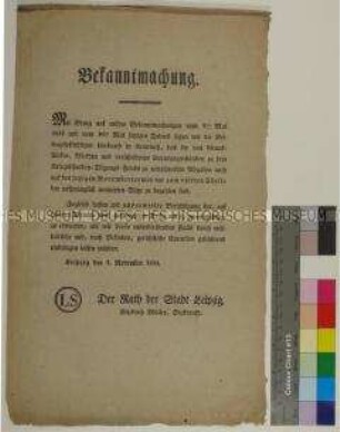 Bekanntmachung des Rates der Stadt Leipzig betreffend die Abgabe zum Kriegsschulden-Tilgungsfonds