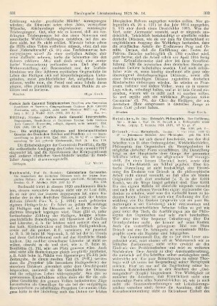331 [Rezension] Hilling, Nicolaus, Die wichtigsten religions- und kirchenpolitischen Gesetze des Deutschen Reiches und Preußens seit der Staatsumwälzung im Jahre 1918