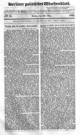 No 21, 23. Mai 1835