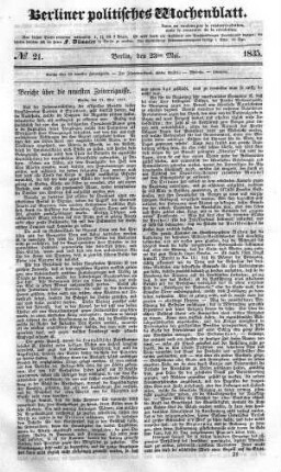 No 21, 23. Mai 1835