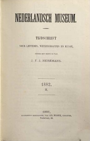 Nederlandsch museum : tijdschrift voor letteren, wetenschappen en kunst. 1882,[2]